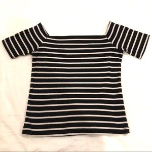 Off the shoulder striped top